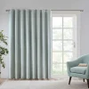 SunSmart Arlie Printed Heathered Blackout Patio Curtain 2 SunSmart Arlie Printed Heathered Blackout Patio Curtain -Greenland Home Fashions Shop 4273533 Aqua