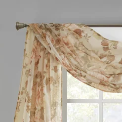 Madison Park Abelia Printed Floral Voile Sheer Scarf -Greenland Home Fashions Shop 4291395 ALT3