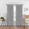 Eclipse Absolute Zero Nora Botanical Print 100% Blackout Window Curtain -Greenland Home Fashions Shop 4302221 Gray