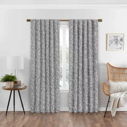 Eclipse Absolute Zero Nora Botanical Print 100% Blackout Window Curtain