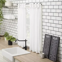 Archaeo 2-pack Sarro Washed Cotton Semi-Sheer Tab Top Window Curtain -Greenland Home Fashions Shop 4306582 ALT2