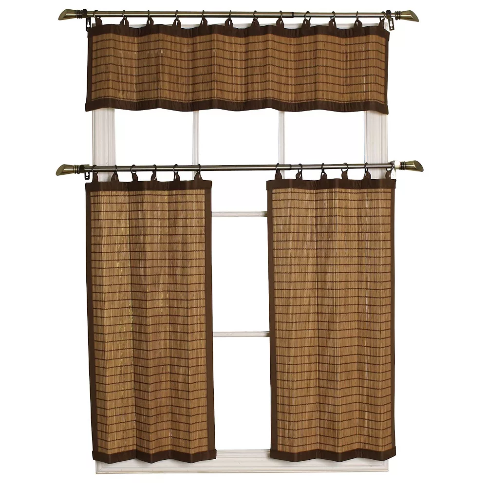 Versailles Home Fashions Bamboo Ring Top Sheer Tier 5 Versailles Home Fashions Bamboo Ring Top Sheer Tier - Image 3
