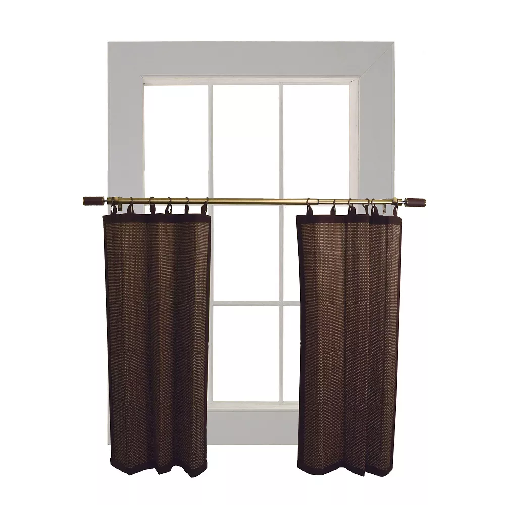 Versailles Home Fashions Bamboo Ring Top Sheer Tier 3 Versailles Home Fashions Bamboo Ring Top Sheer Tier