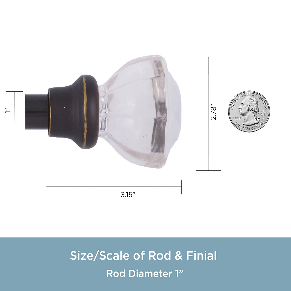 Kenney Mashapee 1" Premium Window Curtain Rod 5 Kenney Mashapee 1" Premium Window Curtain Rod - Image 3