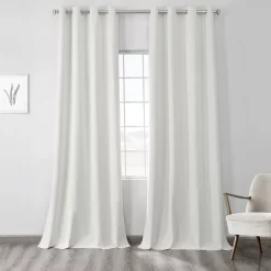 EFF Vintage Thermal Cross Linen Weave Max Blackout Window Curtain