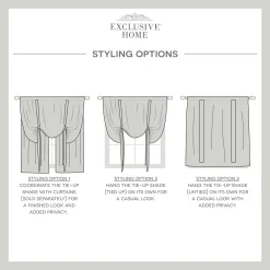 Exclusive Home Belgian Sheer Rod Pocket Tie Up Shade -Greenland Home Fashions Shop 4405146 ALT94