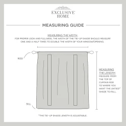Exclusive Home Belgian Sheer Rod Pocket Tie Up Shade -Greenland Home Fashions Shop 4405146 ALT96
