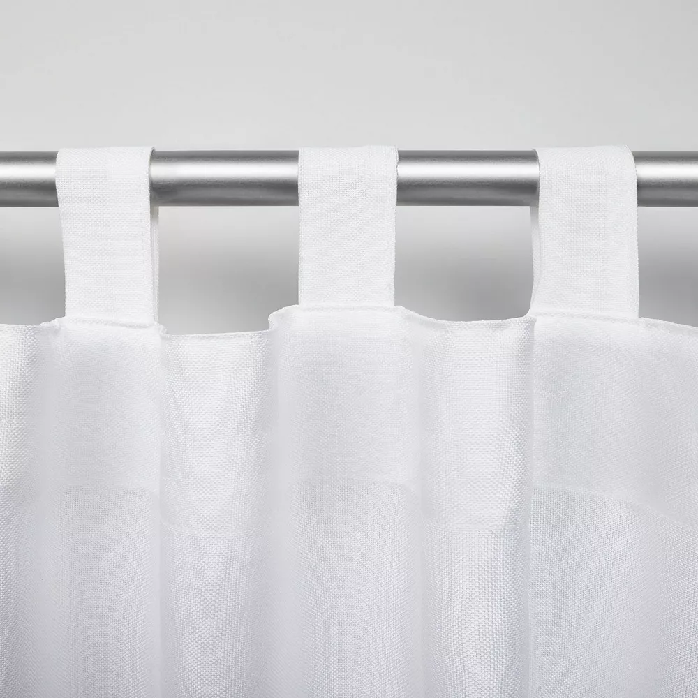 Exclusive Home 2-pack Biscayne Indoor/Outdoor Two Tone Textured Tab Top Window Curtains 4 Exclusive Home 2-pack Biscayne Indoor/Outdoor Two Tone Textured Tab Top Window Curtains - Image 2