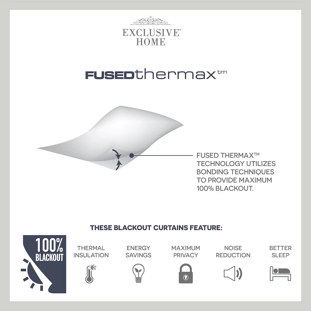 Exclusive Home 2-pack Burke 100% Blackout Grommet Top Window Curtains 6 Exclusive Home 2-pack Burke 100% Blackout Grommet Top Window Curtains - Image 4