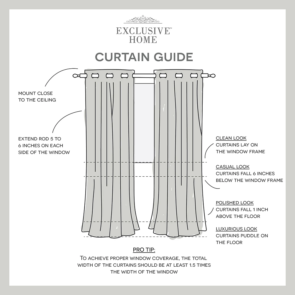 Exclusive Home 2-pack Burke 100% Blackout Grommet Top Window Curtains 7 Exclusive Home 2-pack Burke 100% Blackout Grommet Top Window Curtains - Image 5