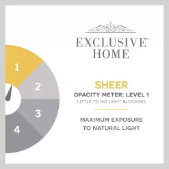 Exclusive Home 2-pack Jacinta Flippable Side Ruffle Sheer Rod Pocket Window Curtains -Greenland Home Fashions Shop 4405194 ALT94