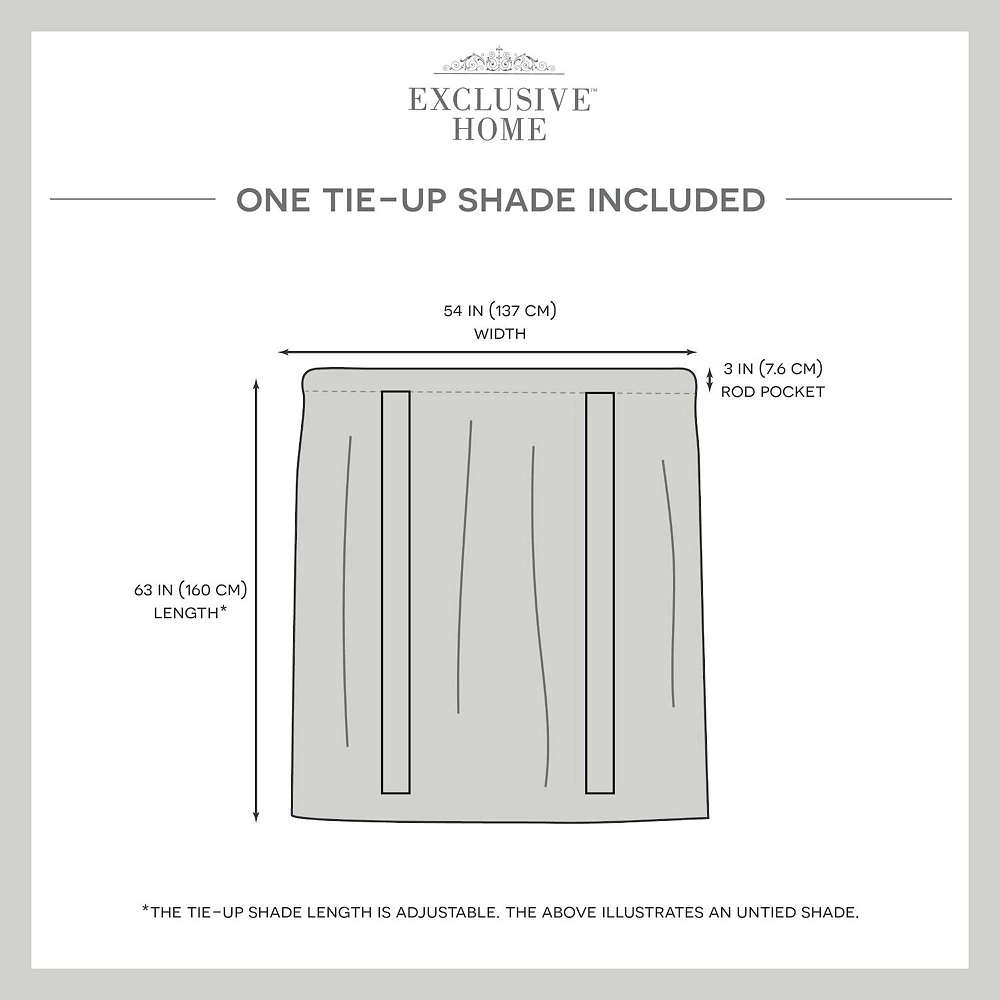 Exclusive Home Loha Light Filtering Rod Pocket Tie Up Shade 6 Exclusive Home Loha Light Filtering Rod Pocket Tie Up Shade - Image 4