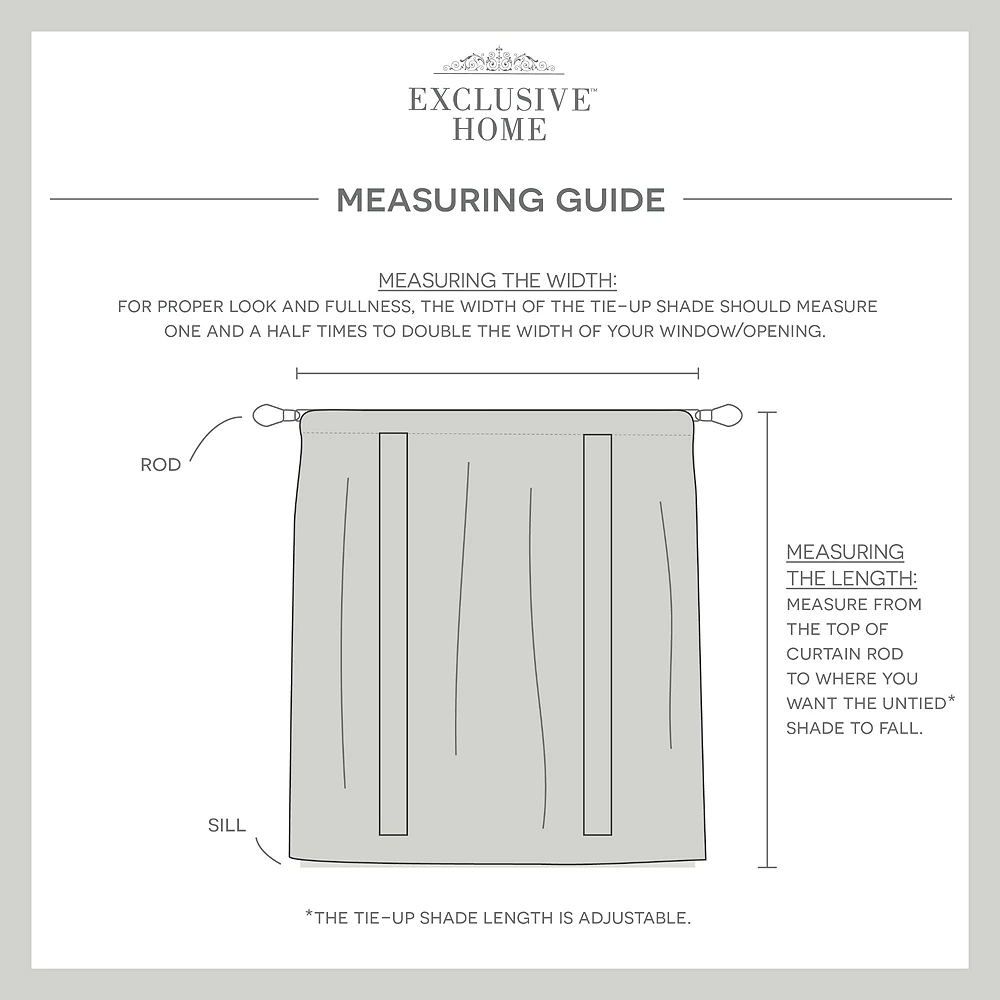 Exclusive Home Loha Light Filtering Rod Pocket Tie Up Shade 7 Exclusive Home Loha Light Filtering Rod Pocket Tie Up Shade - Image 5