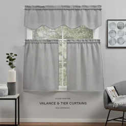Exclusive Home 2-pack Loha Light Filtering Rod Pocket Tier Window Curtains -Greenland Home Fashions Shop 4405199 ALT9