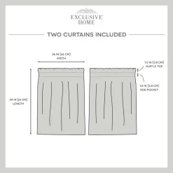 Exclusive Home 2-pack Loha Light Filtering Rod Pocket Tier Window Curtains -Greenland Home Fashions Shop 4405199 ALT95