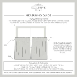 Exclusive Home 2-pack Loha Light Filtering Rod Pocket Tier Window Curtains -Greenland Home Fashions Shop 4405199 ALT96