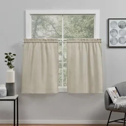 Exclusive Home 2-pack Loha Light Filtering Rod Pocket Tier Window Curtains