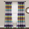 Lush Décor Lush Decor 2-pack Boho Stripe Window Curtain Set -Greenland Home Fashions Shop 4420978 Plum Yellow