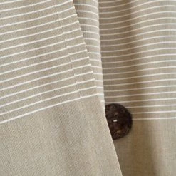 Lush Décor Lush Decor 2-pack Farmhouse Button Stripe Yarn Dyed Woven Cotton Window Curtain Set -Greenland Home Fashions Shop 4420997 ALT4