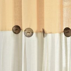 Lush Décor Lush Decor Linen Button Window Curtain Panel -Greenland Home Fashions Shop 4421077 ALT2