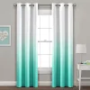 Lush Décor Lush Decor 2-pack Mia Ombre Insulated Grommet 100% Blackout Window Curtain Set -Greenland Home Fashions Shop 4421104 Aqua