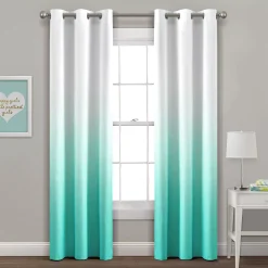 Lush Décor Lush Decor 2-pack Mia Ombre Insulated Grommet 100% Blackout Window Curtain Set