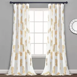 Lush Décor Lush Decor 2-pack Pineapple Toss Window Curtain Set