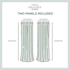 Exclusive Home 2-pack Belmont Embroidered Blackout Grommet Window Curtains -Greenland Home Fashions Shop 4421748 ALT98