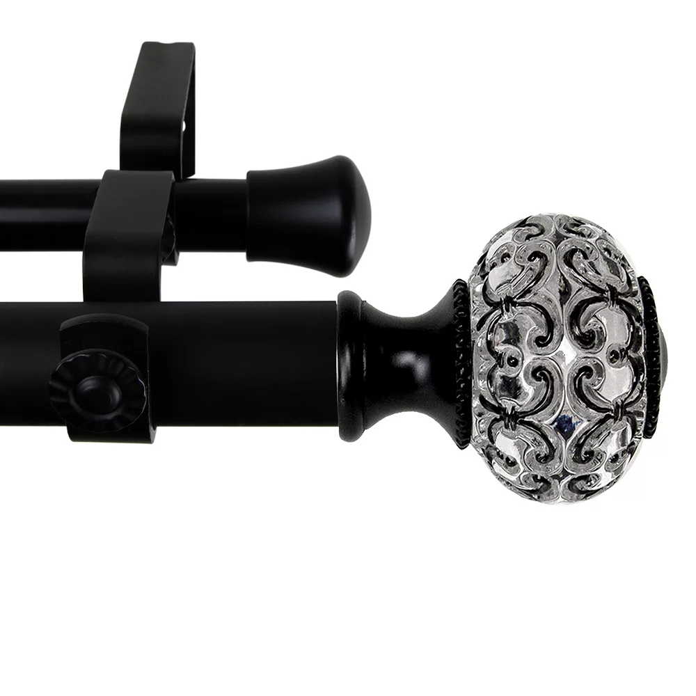 Rod Desyne 1" Elsie Double Curtain Rod 3 Rod Desyne 1" Elsie Double Curtain Rod