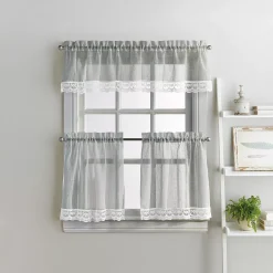 CHF Delicate Lace Valance & Tier Set