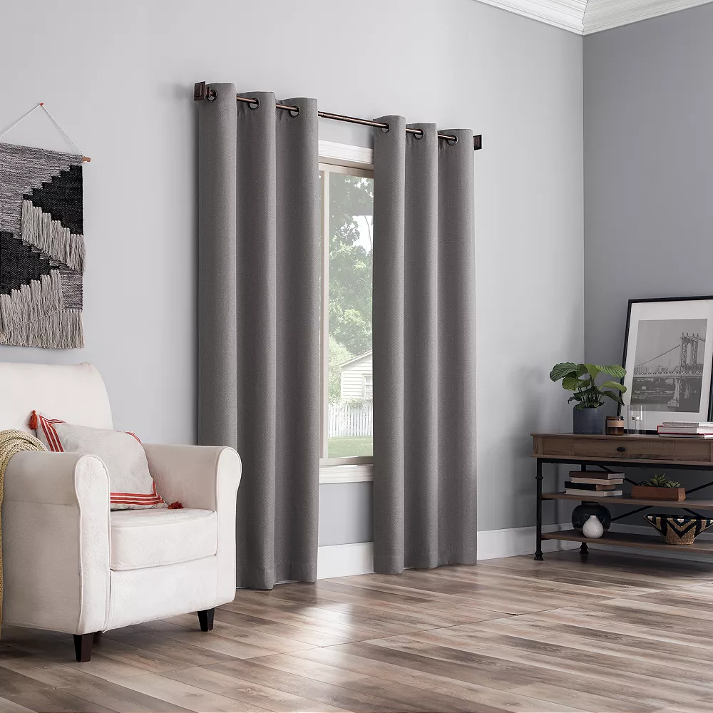 The Big One® 2-pack Kentfield Woven Texture Solid Room Darkening Window Curtain Set 7 The Big One® 2-pack Kentfield Woven Texture Solid Room Darkening Window Curtain Set - Image 5