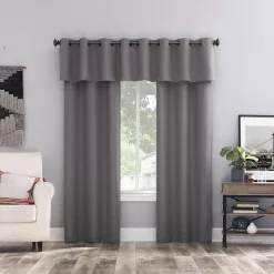 The Big One® Kentfield Woven Texture Solid Room Darkening Valance -Greenland Home Fashions Shop 4451974 ALT4