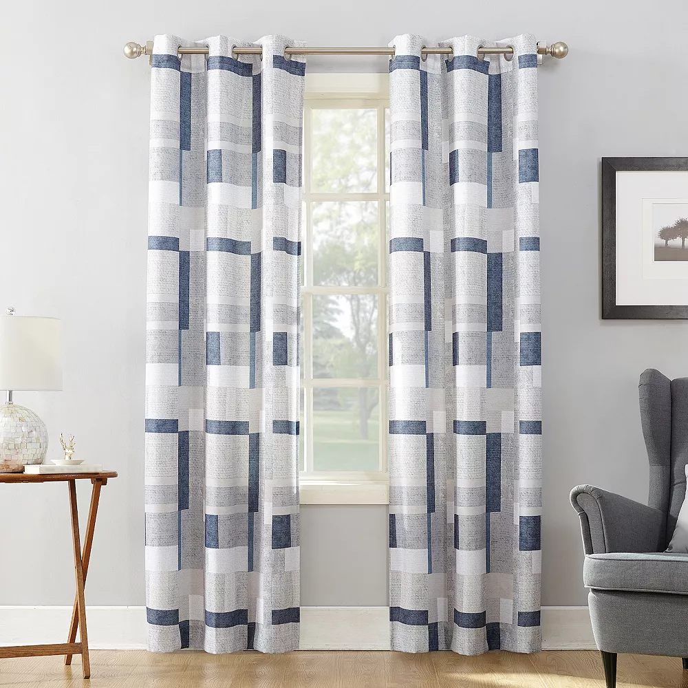 No. 918 Sora Casual Textured Semi-Sheer Grommet Window Curtain 3 No. 918 Sora Casual Textured Semi-Sheer Grommet Window Curtain