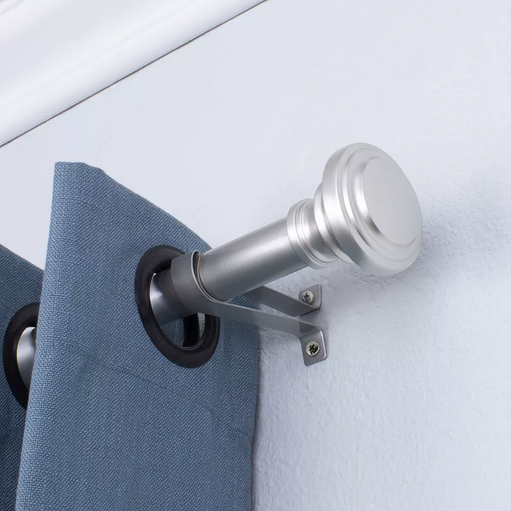 Decopolitan 1" Diameter 66-120" Trumpet Adjustable Curtain Rod Set 4 Decopolitan 1" Diameter 66-120" Trumpet Adjustable Curtain Rod Set - Image 2