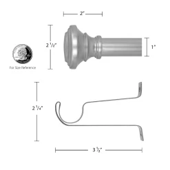 Decopolitan 1" Diameter 66-120" Trumpet Adjustable Curtain Rod Set 9 Decopolitan 1" Diameter 66-120" Trumpet Adjustable Curtain Rod Set -Greenland Home Fashions Shop 4526479 ALT99