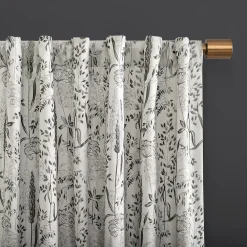 Scott Living Aubry Shimmering Floral 100% Blackout Back Tab 1-panel Window Curtain -Greenland Home Fashions Shop 4548161 ALT2
