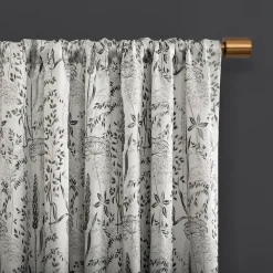 Scott Living Aubry Shimmering Floral 100% Blackout Back Tab 1-panel Window Curtain -Greenland Home Fashions Shop 4548161 ALT5