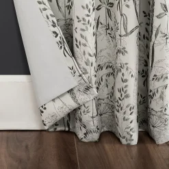 Scott Living Aubry Shimmering Floral 100% Blackout Back Tab 1-panel Window Curtain -Greenland Home Fashions Shop 4548161 ALT7