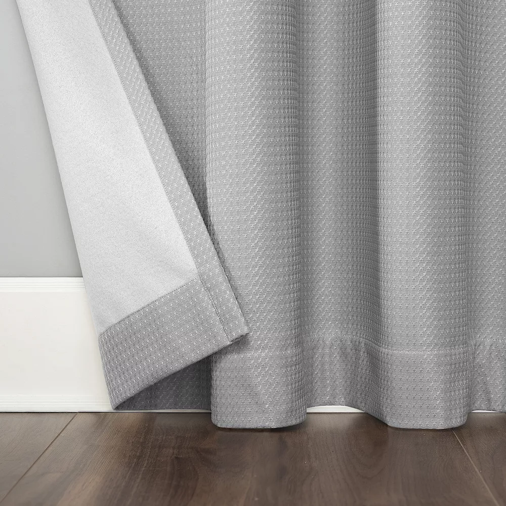 Sun Zero Array 100% Blackout Woven Dobby Draft Shield Fleece Insulated Grommet Window Curtain 6 Sun Zero Array 100% Blackout Woven Dobby Draft Shield Fleece Insulated Grommet Window Curtain - Image 4