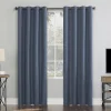 Sun Zero Array 100% Blackout Woven Dobby Draft Shield Fleece Insulated Grommet Window Curtain -Greenland Home Fashions Shop 4562105 Indigo