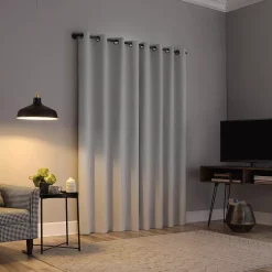 Sun Zero Cayden 100% Blackout Draft Shield Fleece Insulated Textured Grommet Curtain -Greenland Home Fashions Shop 4562108 ALT2