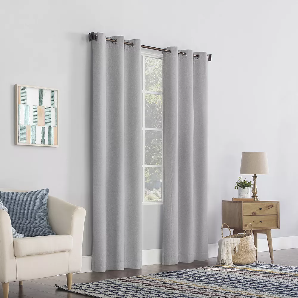 No. 918 Lindstrom Textured Draft Shield Fleece Insulated Room Darkening Grommet Window Curtain 6 No. 918 Lindstrom Textured Draft Shield Fleece Insulated Room Darkening Grommet Window Curtain - Image 4