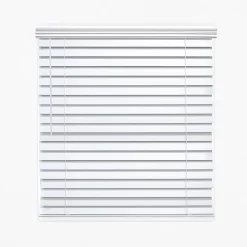 Unbranded Custom Cut To Order Cordless 2.5" Faux Wood Blinds - 64" Length