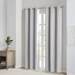 SunSmart 2-pack Brent Solid Room Darkening Triple Weave Grommet Top Window Curtain Set -Greenland Home Fashions Shop 4657797 ALT6