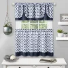 Achim Callie Window Curtain Tier Pair And Valance Set -Greenland Home Fashions Shop 4664552 Navy