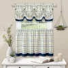 Achim Tattersall Window Curtain Tier Pair And Valance Set -Greenland Home Fashions Shop 4664564 Navy