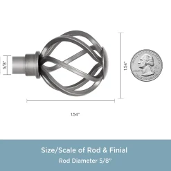 Kenney Cage 5/8" Standard Curtain Rod -Greenland Home Fashions Shop 4670481 ALT2