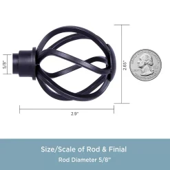 Kenney Cage 5/8" Standard Curtain Rod -Greenland Home Fashions Shop 4670481 ALT99