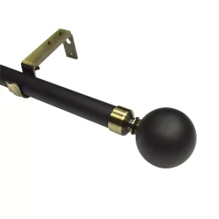 Versailles Home Fashions 1" Ball Single Rod Set -Greenland Home Fashions Shop 4672428 ALT