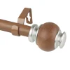 Rod Desyne 1" Marble Faux Wood Curtain Rod 2 Rod Desyne 1" Marble Faux Wood Curtain Rod -Greenland Home Fashions Shop 4778734 Chestnut